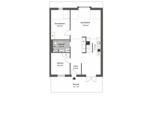 3 værelses lejlighed i Assens