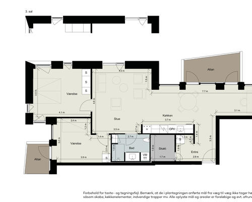 3 værelses lejlighed i Silkeborg
