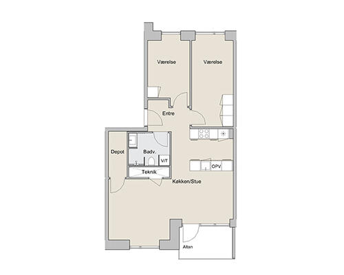 3 værelses lejlighed i Kirkebjerg Parken