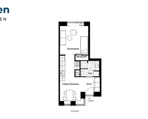 2 værelses lejlighed i Køge