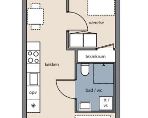 2 værelses lejlighed i Aalborg