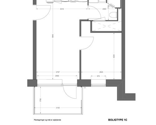 2 værelses lejlighed i Tilst