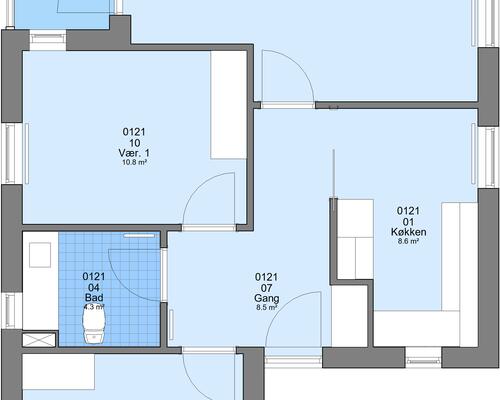 3 værelses lejlighed i Viborg
