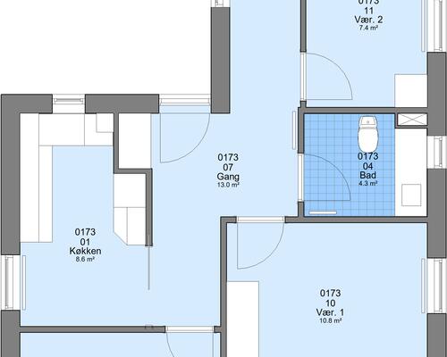 4 værelses lejlighed i Viborg