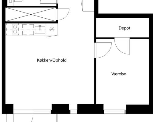 2 værelses lejlighed i Taastrup