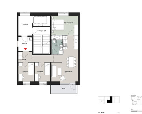 4 værelses lejlighed i København S