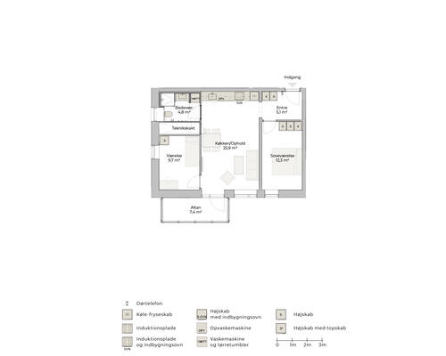 3 værelses lejlighed i Risskov