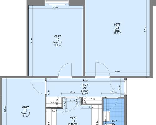 3 værelses lejlighed i Randers NV