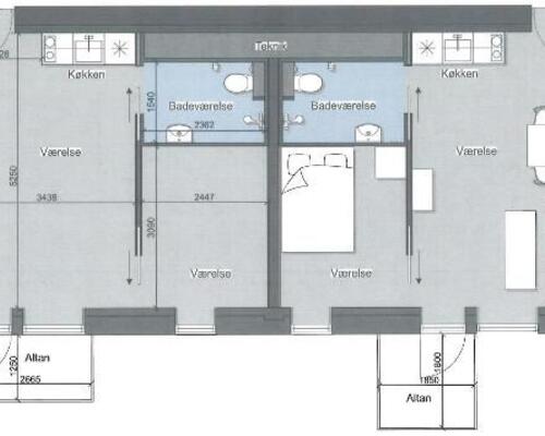 2-værelses studiebolig i Idrætsbyen