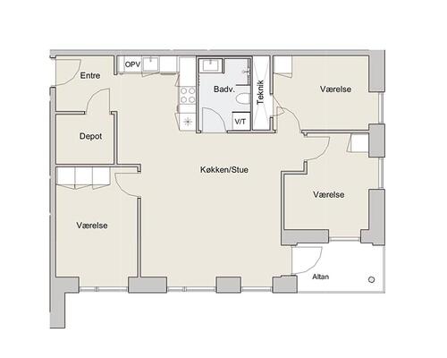 4 værelses lejlighed i Kirkebjerg Parken