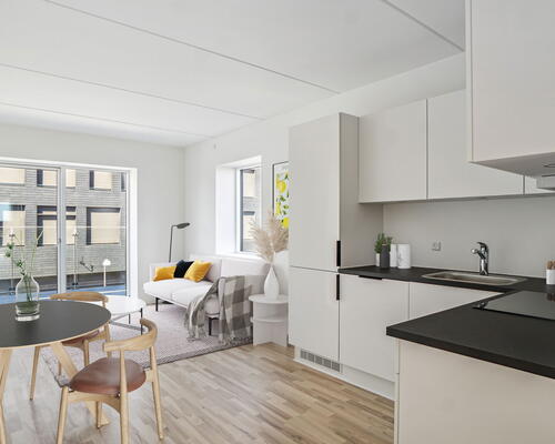 Egedal stationsby - Lys og moderne 2 vær. lejebolig med hele to altaner