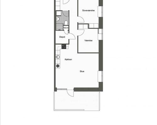 3 værelses lejlighed i København SV