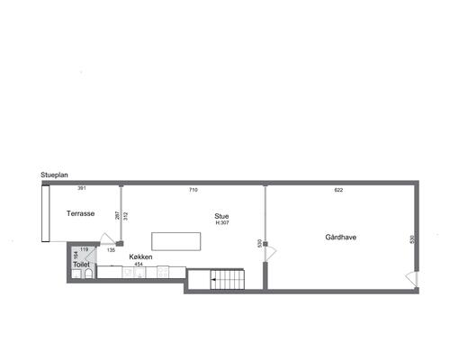 2 værelses hus i København S