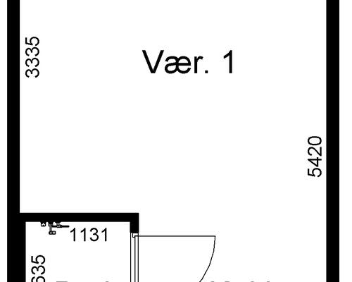 1 værelses lejlighed i Viborg