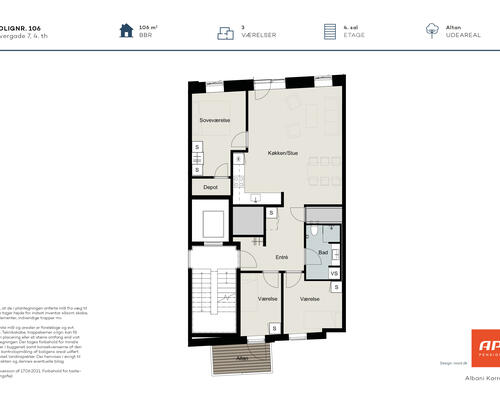 4 værelses lejlighed i Odense C