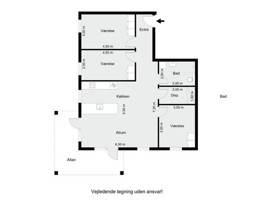 3 værelses lejlighed i Silkeborg