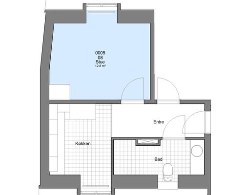 1 værelses lejlighed i Viborg