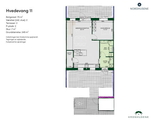 2 værelses lejlighed i Lunderskov