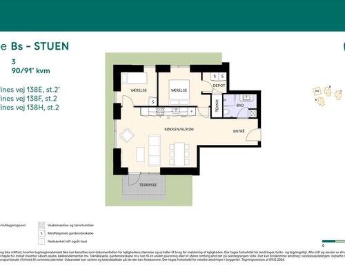 3 værelses lejlighed i Birkerød