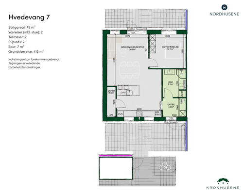 2 værelses lejlighed i Lunderskov