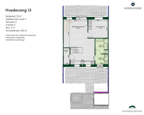 2 værelses lejlighed i Lunderskov