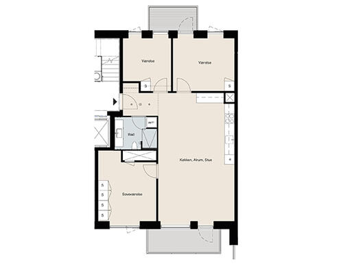 4 værelses lejlighed i CobraHave