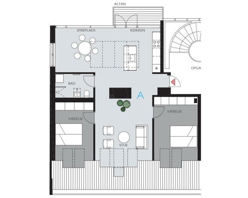 Eksklusiv penthouse med fantastisk lys og byens bedste beliggenhed