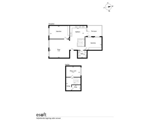 3 værelses lejlighed på hele 165 m² beliggende tæt på fjorden.
