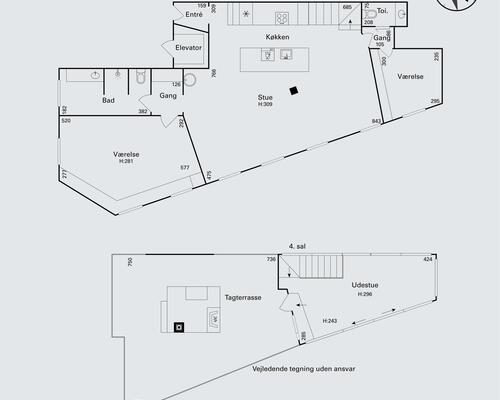 4 værelses lejlighed i København K