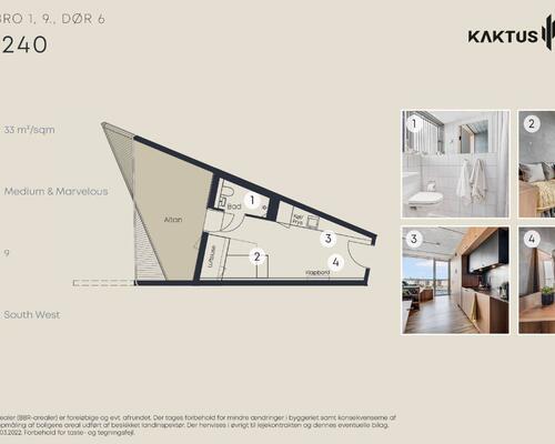 1 værelses lejlighed i København V