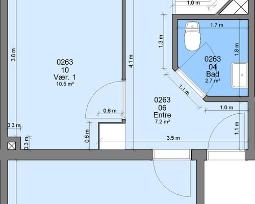 2 værelses lejlighed i Randers NV