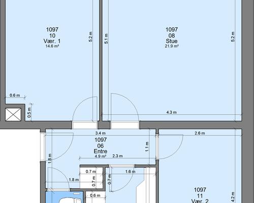 3 værelses lejlighed i Randers NV