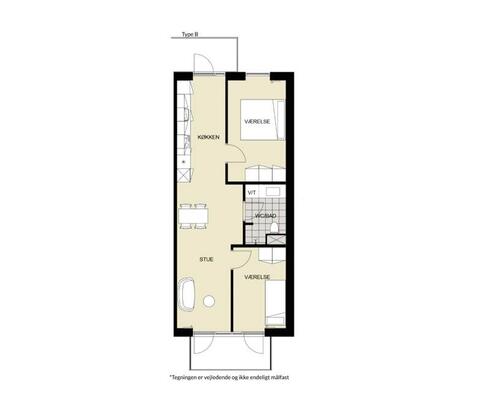 3 værelses lejlighed i Århus N