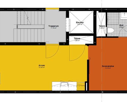 1 værelses lejlighed i Odense C