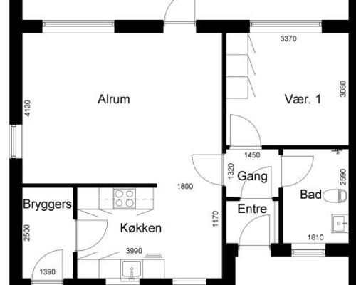 2 værelses lejlighed i Spøttrup