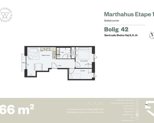 3 værelses lejlighed i København S
