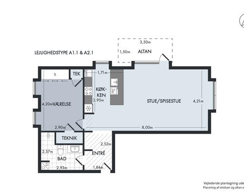 2 værelses lejlighed i Hørsholm