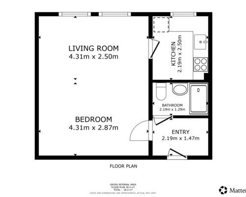 1 værelses lejlighed i Bagsværd