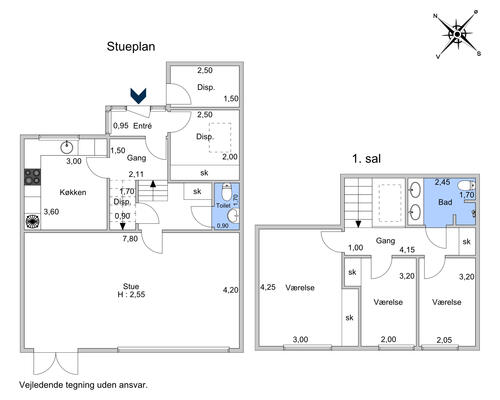 4 værelses hus i Holte