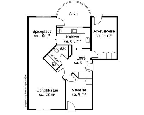3 værelses lejlighed i Fredericia