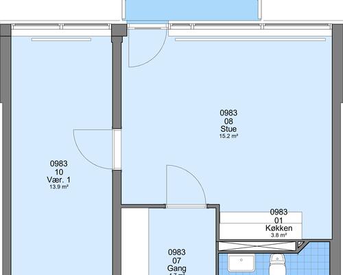 2 værelses lejlighed i Frederikshavn