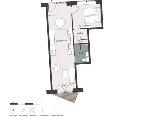 2 værelses lejlighed i Højbjerg