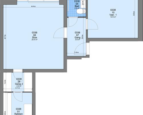 2 værelses lejlighed i Randers NØ