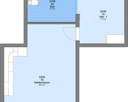 2 værelses hus i Hanstholm