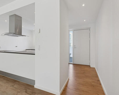 Moderne lejlighed med stor altan