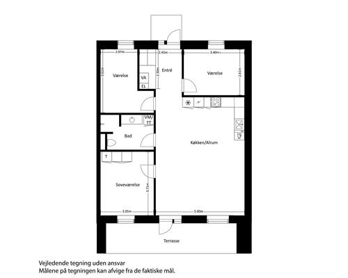 4 værelses hus i Borup