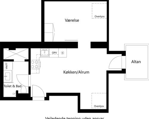 2 værelses lejlighed i Hillerød