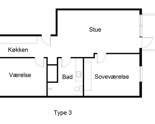 3 værelses lejlighed i Taastrup