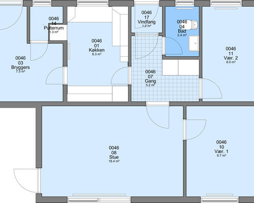 4 værelses lejlighed i Høng