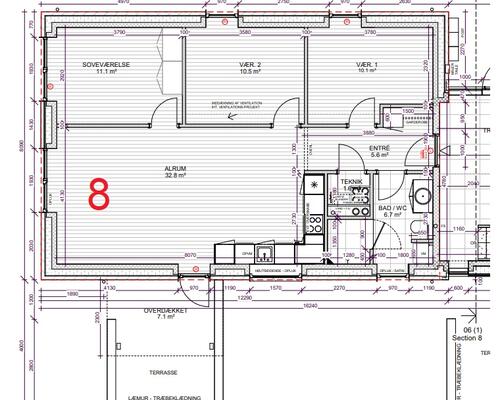 4 værelses lejlighed i Give